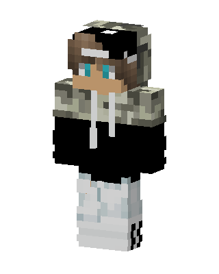 Camo Hoodie Boy skin, 3D preview
