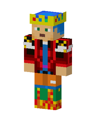 Royal Jester King skin, 3D preview