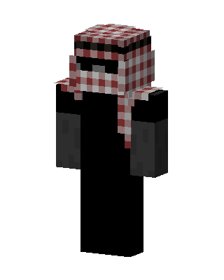 Red Shemagh skin, 3D preview
