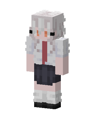 White Student Girl Minecraft white skin