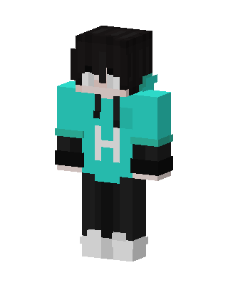 Teal Hoodie Boy Minecraft skin