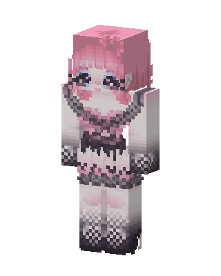 Pastel Goth Girl skin, 3D preview