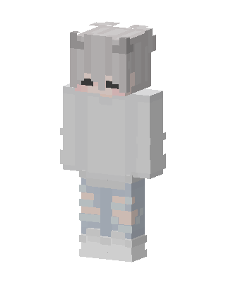 Gray Cutie Girl Minecraft skin