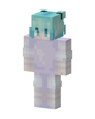 Teal Pajama Girl skin, 3D preview