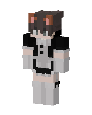 Cat Maid skin, 3D preview