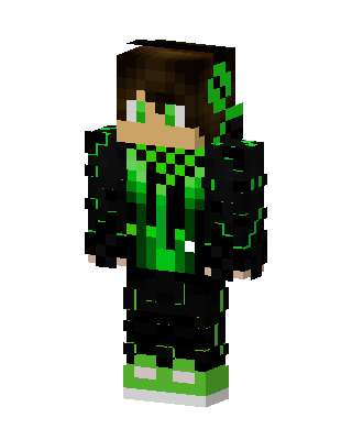 Neon Green Hacker Minecraft skin
