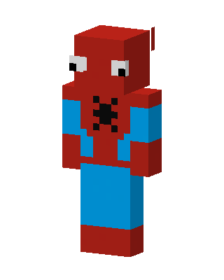 Red Masked Hero Boy skin, 3D preview