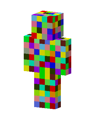 Rainbow Checkers skin, 3D preview