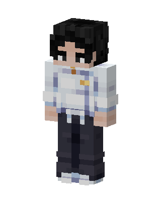 Casual Dark Hair skin, 3D preview