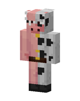 Half Pig Half Cow skin, 3D preview