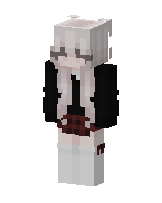 Plaid Goth Girl skin, 3D preview