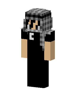 Black Emo Minecraft goth skin