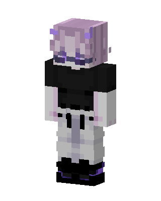 Lavender Horned Goth skin, 3D preview