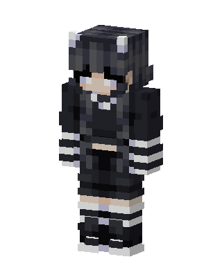 Gothic Hoodie Girl Minecraft anime skin
