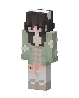 Daisy Cardigan skin, 3D preview