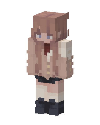Cozy Cardigan Girl skin, 3D preview