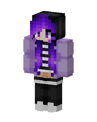 Purple Ombre Girl skin, 3D preview