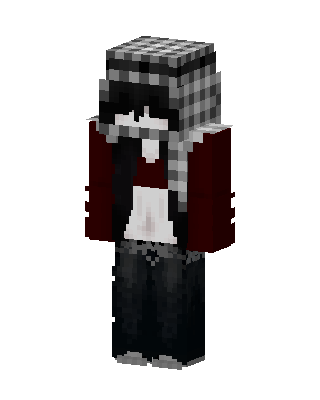 Black Emo Boy Minecraft goth skin