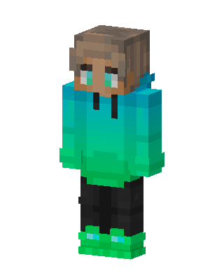 Gradient Hoodie Boy skin, 3D preview