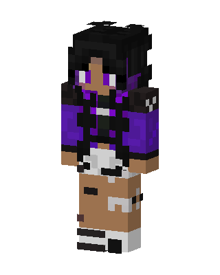 Purple Panda Girl skin, 3D preview