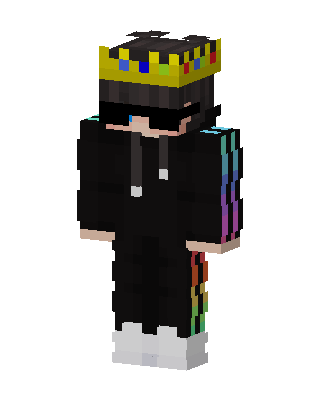 Rainbow Stripe King Minecraft skin