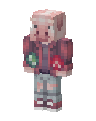 Gray Player Girl Minecraft skin