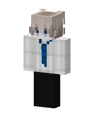 Blue Tie Boy skin, 3D preview