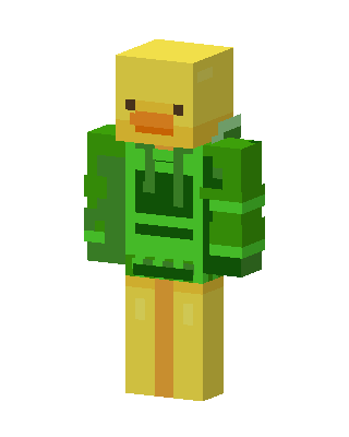 Green Hoodie skin, 3D preview