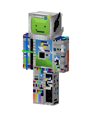 Retro Computer Astronaut skin, 3D preview