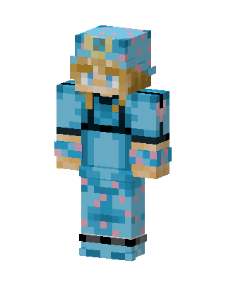 Blue Blossom Girl skin, 3D preview