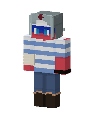 White Cop Boy skin, 3D preview