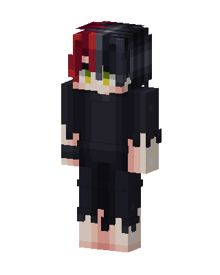 Black Emo Boy skin, 3D preview