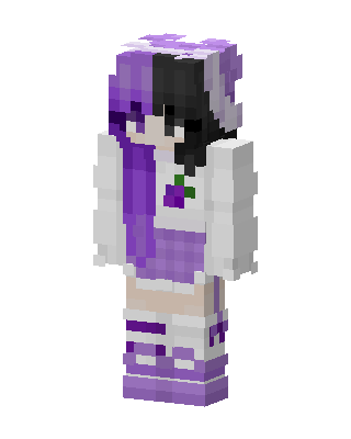 Purple Grape Girl skin, 3D preview