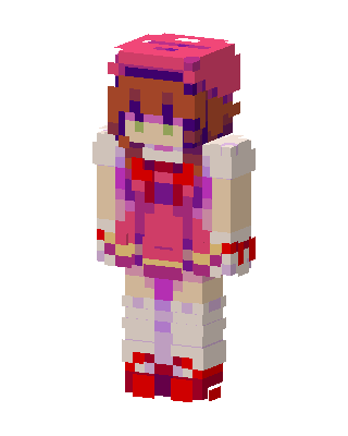 Pink Anime Girl skin, 3D preview