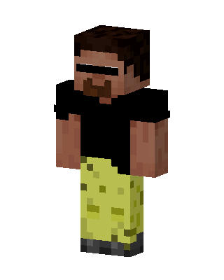 Glowing Eyes Steve skin, 3D preview