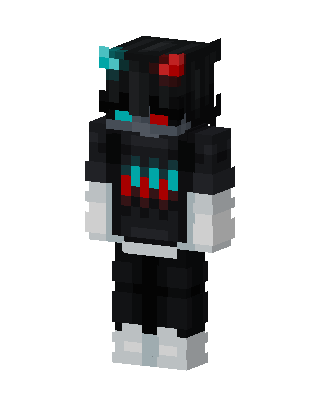 Neon Shadow Minecraft black skin