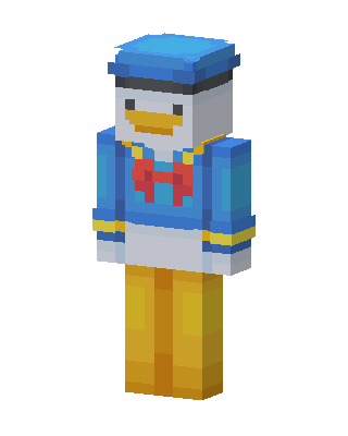 Donald Duck skin, 3D preview