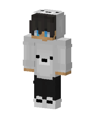 Polar Bear Hoodie skin, 3D preview