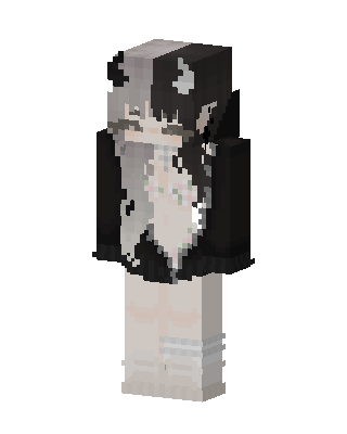 White Anime Girl skin, 3D preview