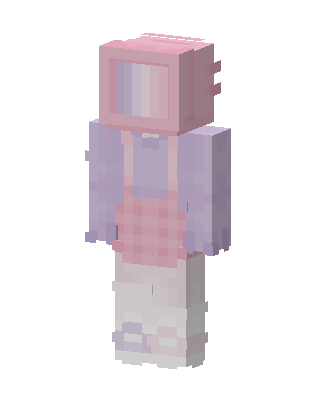 Pink Cutie Girl skin, 3D preview