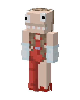 Red Mob Girl skin, 3D preview