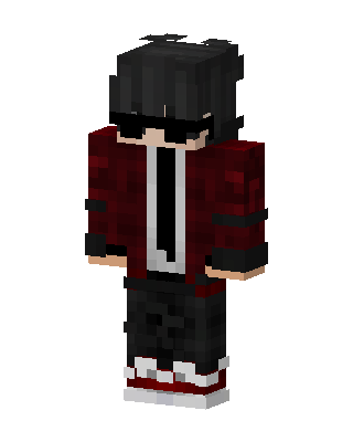 Black Emo Boy skin, 3D preview