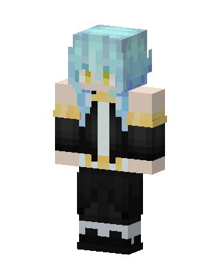 Icy Blue Hair skin, 3D preview