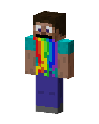 Rainbow Steve Minecraft skin