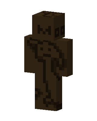Wooden Golem skin, 3D preview