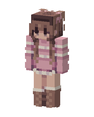 Strawberry Sweater Girl skin, 3D preview