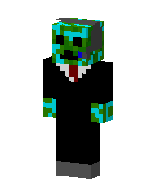 Charged Creeper Suit skin, 3D preview