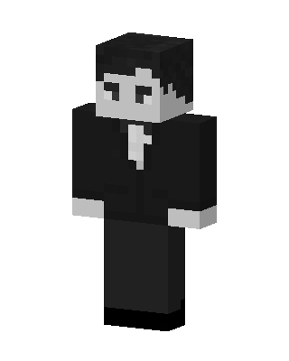 Monochrome Gentleman skin, 3D preview