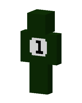 Number One Minecraft green skin