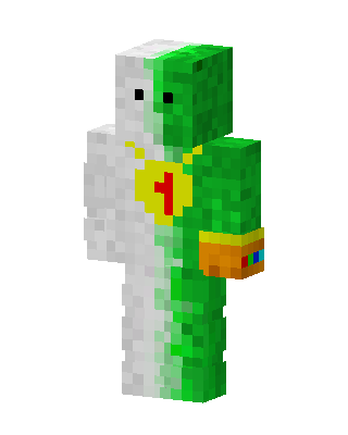 Half Green Knight Minecraft skin